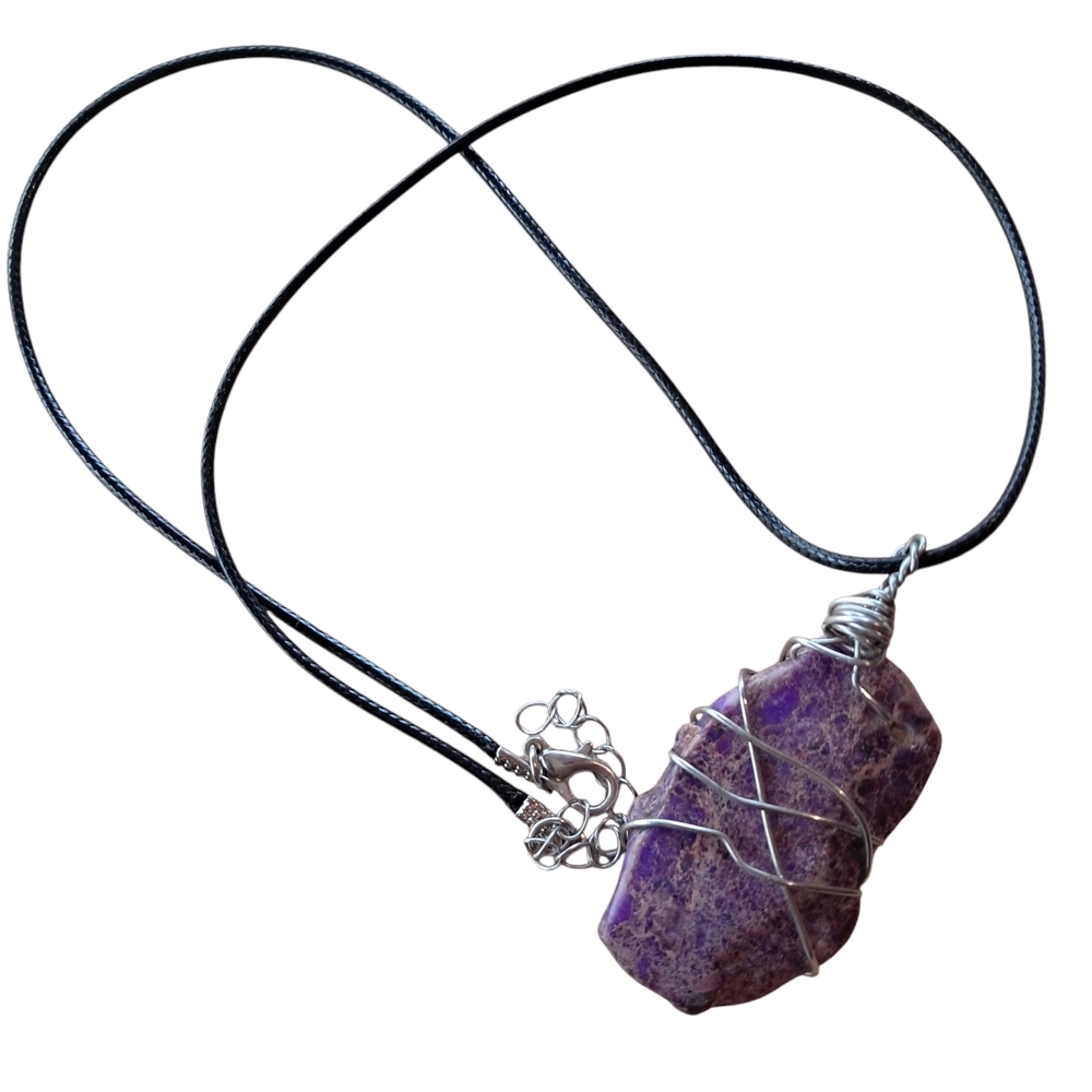 Purple Stone Pendant Necklace